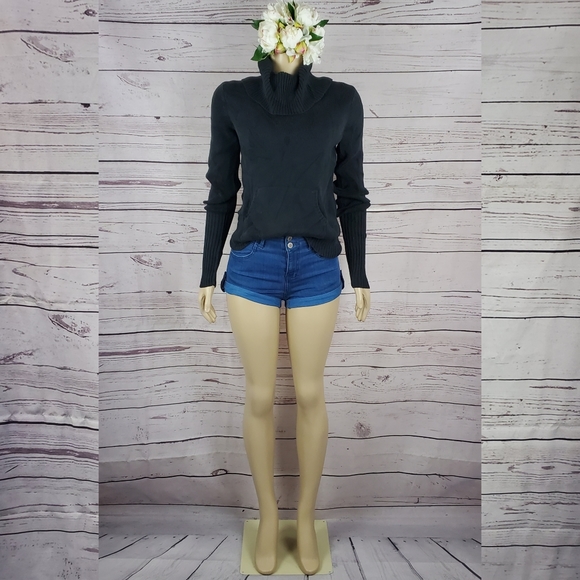 old navy black small cowl neck sweater ( 5 for $20 ) - Picture 2 of 9